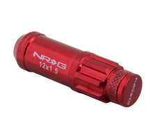 Load image into Gallery viewer, NRG 700 Series M12 X 1.5 Steel Lug Nut w/Dust Cap Cover Set 21 Pc w/Locks &amp; Lock Socket - Red - LN-LS700RD-21