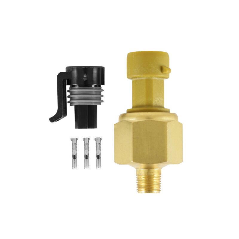 AEM 150 PSIg MAP Brass Sensor Kit (Includes 150 PSIg Brass Sensor & 12in Flying Lead Connector) - 30-2131-150