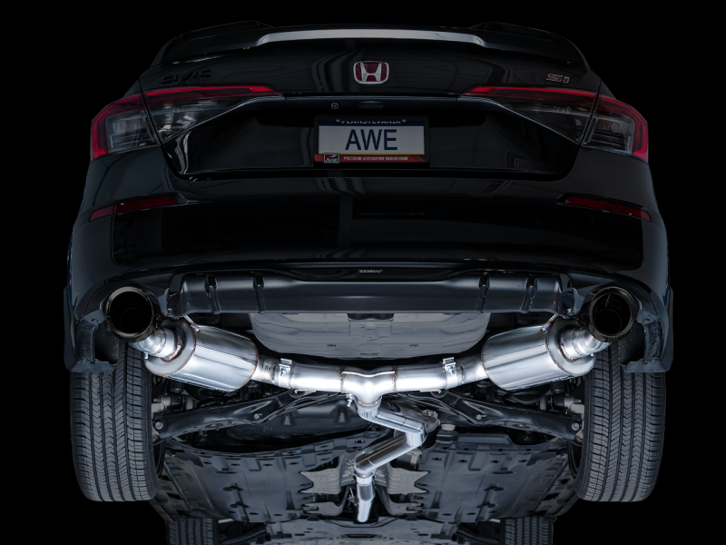 AWE Tuning 22+ Honda Civic Si/Acura Integra Touring Edition Catback Exhaust - Dual Diamond Black Tip - 3015-33331