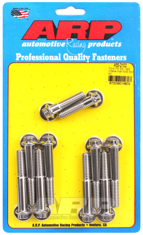 ARP Ford FE SS 12pt Intake Manifold Bolt Kit - 455-2102