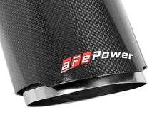 Load image into Gallery viewer, aFe MACH Force-XP 4-1/2in Carbon Fiber OE Replacement Exhaust Tips - 15-19 Dodge Charger/Hellcat - 49C32068-C