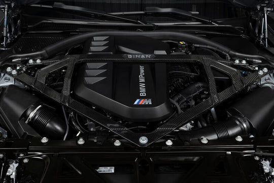 Dinan 21-27 BMW M2/M3/M4 (G80/G82/G83/G87) Gloss Carbon Fiber Strut Tower Brace - Front - D180-0015