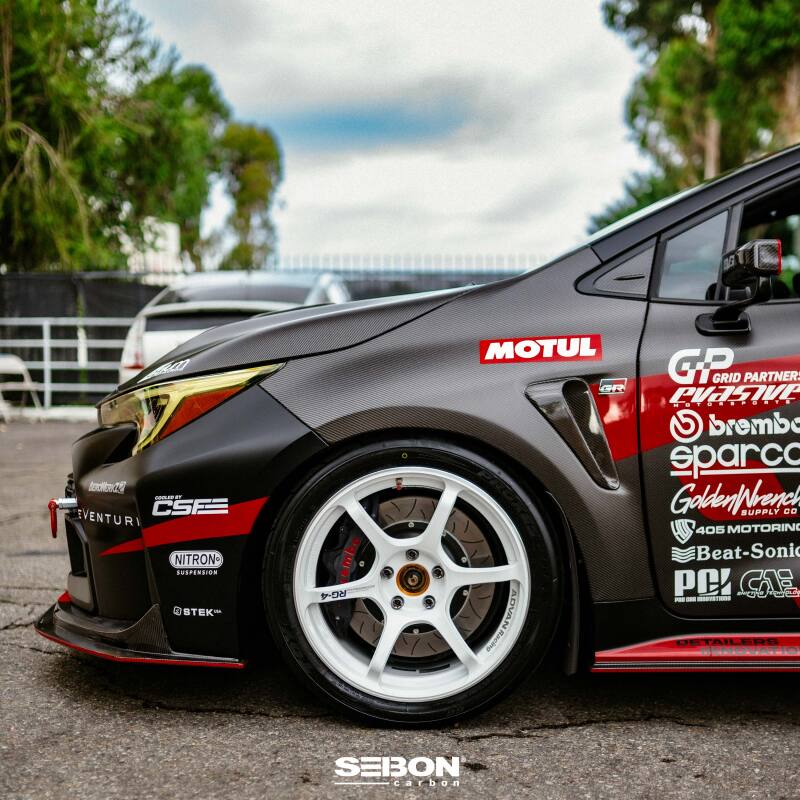 Seibon 2023 Toyota GR Corolla OE-Style Dry Carbon Fenders - FF23TYGRCOR-OE-DRY