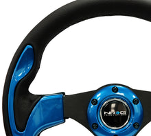 Load image into Gallery viewer, NRG Reinforced Steering Wheel (320mm) Blk w/Blue Trim - RST-001BL