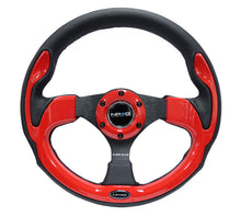 Load image into Gallery viewer, NRG Reinforced Steering Wheel (320mm) Blk w/Red Trim &amp; 5mm 3-Spoke - RST-001RD