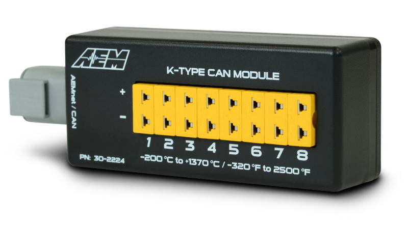 AEM 8 Channel K-Type Thermocouple EGT CAN Module - 30-2224