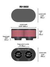 Load image into Gallery viewer, K&amp;N Filter Universal Filter 2 3/4 inch Dual Flange GSXR Oval (2/Box) - RU-2922