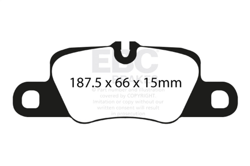 EBC Racing 12-15 Porsche 911 (991) Carrera S 3.8L (Cast Iron Rotor Only) RP-X Rear Brake Pads - DP81858RPX