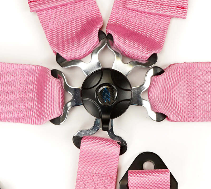 NRG 5PT 3in. Seat Belt Harness / Cam Lock - Pink - SBH-B6PCPK