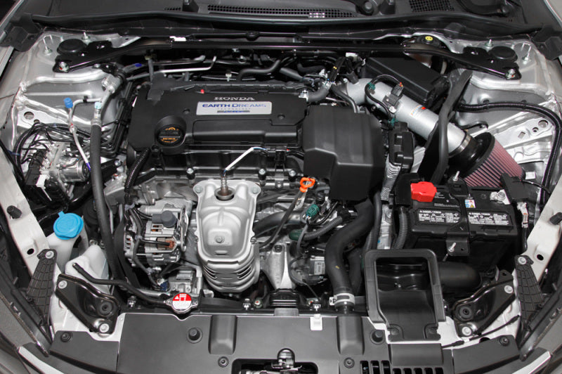 K&N 2013-14 Honda Accord 2.4L L4 69 Series Typhoon Air Intake System - Silver Cold Air Intake Kit - 69-1213TS