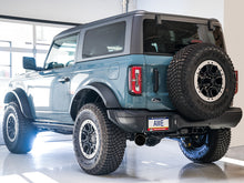 Load image into Gallery viewer, AWE Tuning 2021+ Ford Bronco 0FG Single Rear Exit Exhaust w/Diamond Black Tip &amp; Bash Guard - 3015-23789