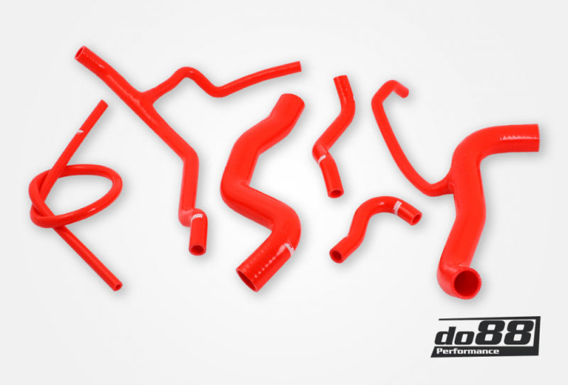 do88 Volvo 740 780 960 Turbo 16V Coolant Hoses Red - DO88-KIT214R