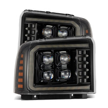 Load image into Gallery viewer, AlphaRex 05-07 Ford Super Duty/Excursion NOVA-Series LED Projector Headlights Alpha-Blk w/Activ Ligh - 880318