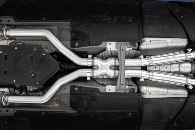 MBRP 17+ Infiniti Q60 3.0L RWD/AWD 3in Cat-Back Dual Split Rear Street Version w/4.5in OD Tips -T304 - S4406304