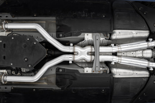 MBRP 17+ Infiniti Q60 3.0L RWD/AWD 3in Cat-Back Dual Split Rear Street Version w/4.5in OD Tips -T304 - S4406304