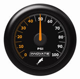 Innovate MTX Analog Fuel Pressure 0-100psi Gauge Kit - Black Dial - 3863