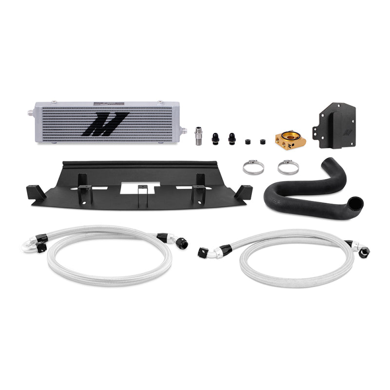 Mishimoto 18+ Ford Mustang GT RHD Oil Cooler Kit Silver Thermostatic - MMOC-MUS8-18TRHD
