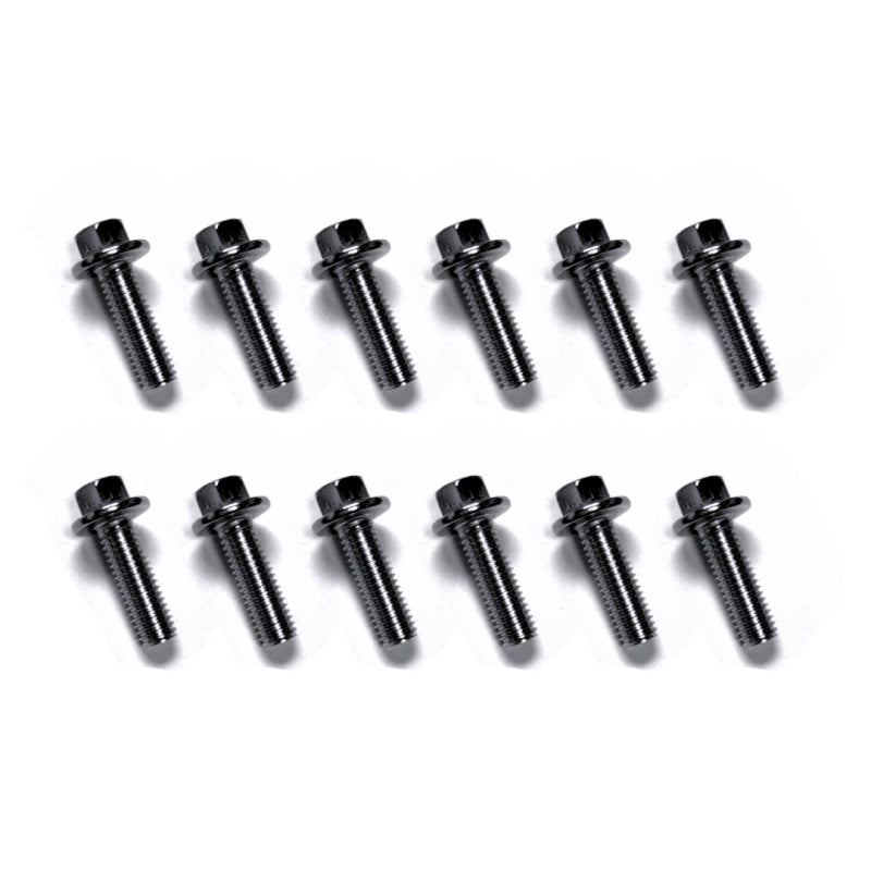 Kooks LS Engine Header Bolts and Locking Hardware Qty 12 - M8 - 1.25 x 25mm Bolts - BK110