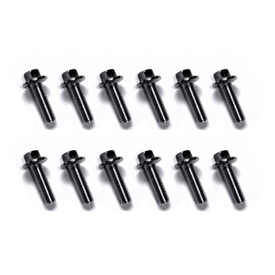 Kooks LS Engine Header Bolts and Locking Hardware Qty 12 - M8 - 1.25 x 25mm Bolts - BK110