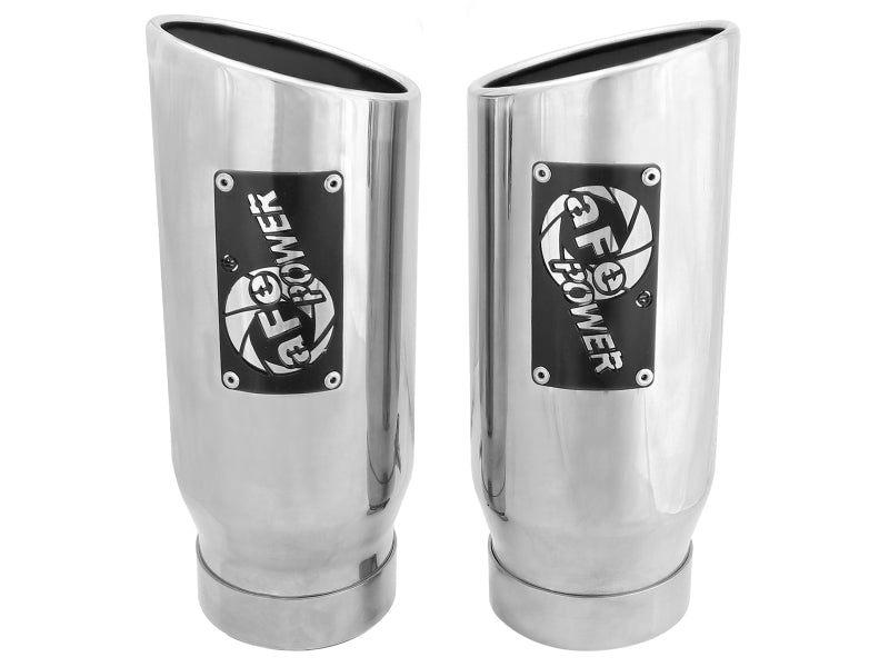 aFe MACH Force-Xp Universal Exhaust Tip 4 IN Inlet x 5 IN Outlet x 12 IN L - 49T40506-P12