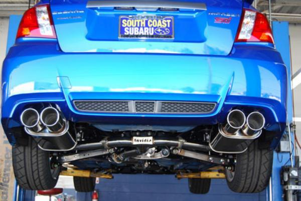 Invidia 11+ STI/WRX Sedan Only 76mm Q300 Stainless Steel Tip Cat-back Exhaust - HS11STIG3S