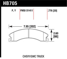 Load image into Gallery viewer, Hawk Chevy/GMC Express/Silverado/Savana/Sierra 15/25/35/4500 SuperDuty Rear LTS Brake Pads - HB705Y.776