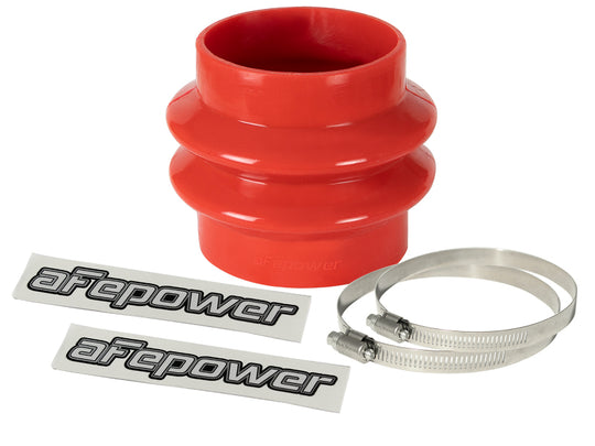 aFe Magnum FORCE Intake Coupling Kit (3-1/8 IN ID to 3 IN x 3-1/2 IN L) Straight Bellow- Red - 59-00118
