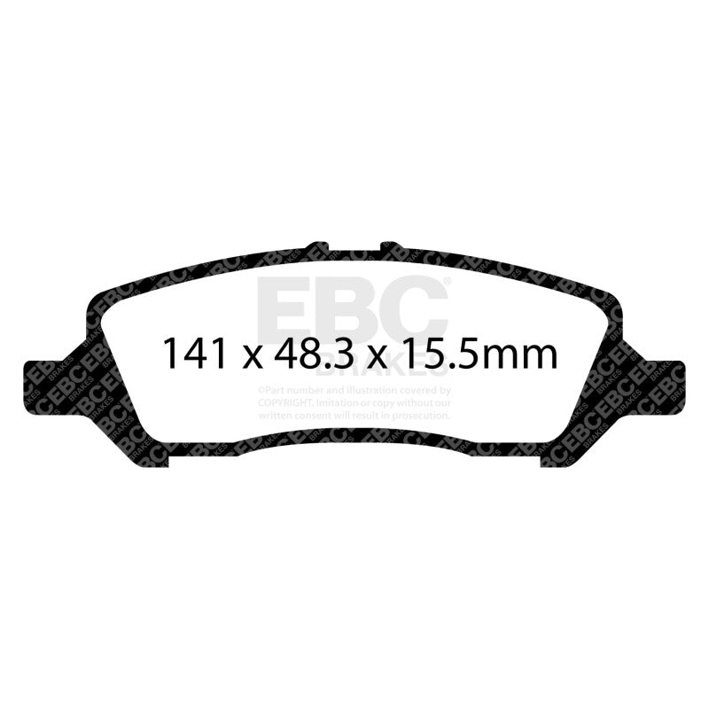 EBC 12+ Dodge Dart 1.4 Turbo Yellowstuff Rear Brake Pads - DP43009R