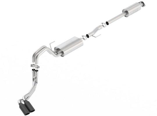 Borla 15-17 F-150 2.7L/ 3.5L EcoBoost/ 5.0L V8 4in. Tip Side Exit S-type Exhaust Black Chrome - 140618BC