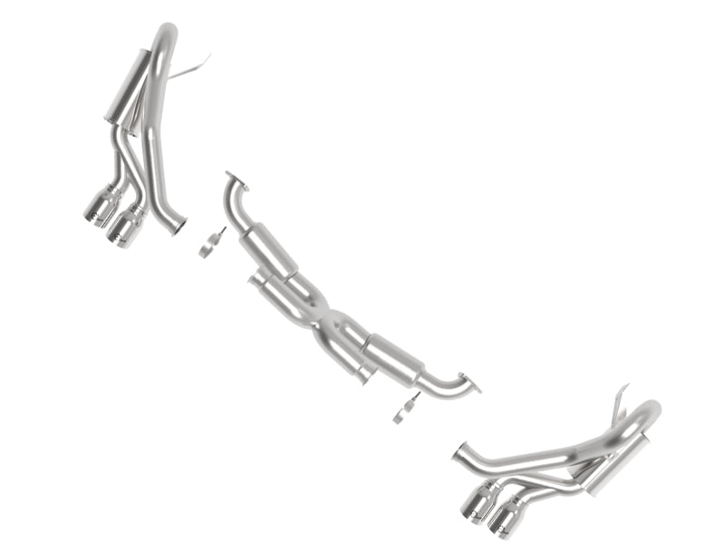 aFe MACHForce XP 12-16 Porsche 911 Carrera H6-3.8L SS-304 Cat-Back Exhaust w/ Polished Quad Tips - 49-36406-1P