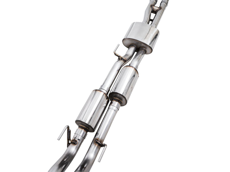 AWE Tuning 16-22 Toyota Tacoma 0FG Cat-Back Exhaust w/ BashGuard - Dual Diamond Black Tips - 3015-33826