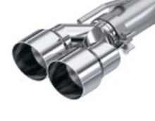 Load image into Gallery viewer, MBRP 3in ID / Dual 4in OD Out Staggered L 9.87in / R 9.37in Single Wall T304 SS Univ Exhaust Tip - T5182