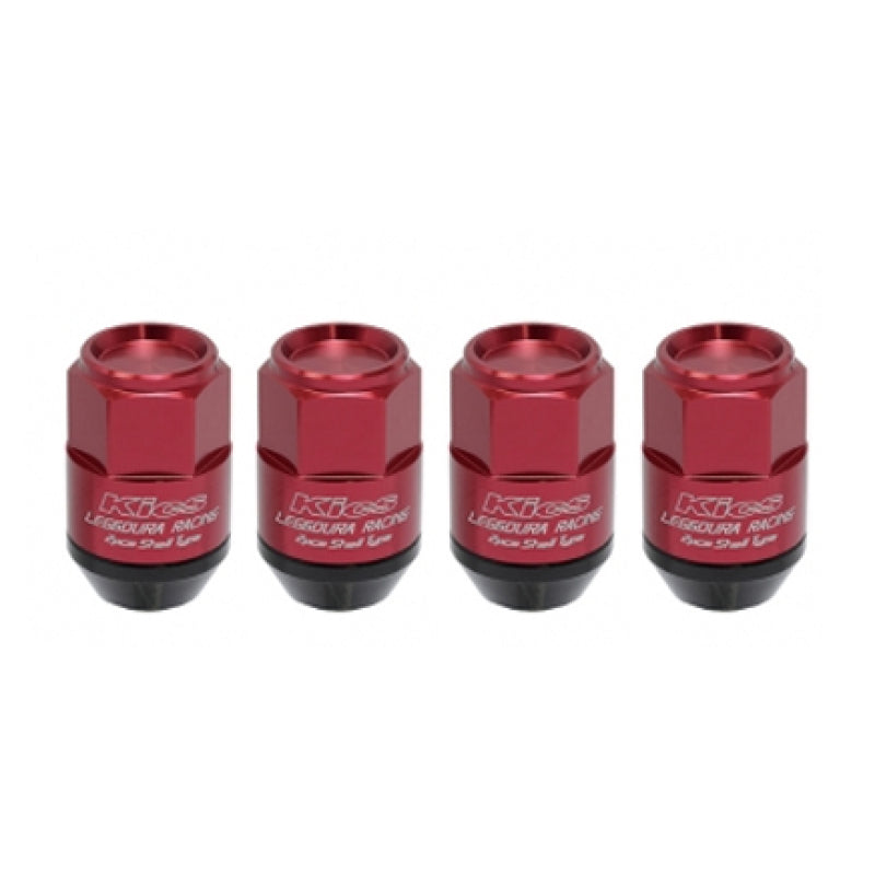 Project Kics Leggdura Racing Shell Type Lug Nut 35Mm Closed-End Look 16 Pcs + 4 Locks 12X1.25 Red - WCL3513R