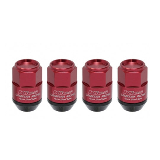 Project Kics Leggdura Racing Shell Type Lug Nut 35Mm Closed-End Look 16 Pcs + 4 Locks 12X1.25 Red - WCL3513R