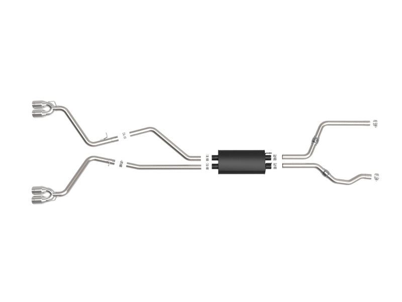 aFe MACH Force-Xp 2.5in. 304 SS C/B Exhaust 20-21 Ford Explorer V6-3.0L - Polished Tip - 49-33139-P