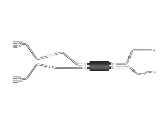 aFe MACH Force-Xp 2.5in. 304 SS C/B Exhaust 20-21 Ford Explorer V6-3.0L - Polished Tip - 49-33139-P