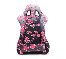 Load image into Gallery viewer, NRG FRP Bucket Seat PRISMA Japanese Cherry Blossom Edition W/ Pink Pearlized Back - Large - FRP-302-SAKURA