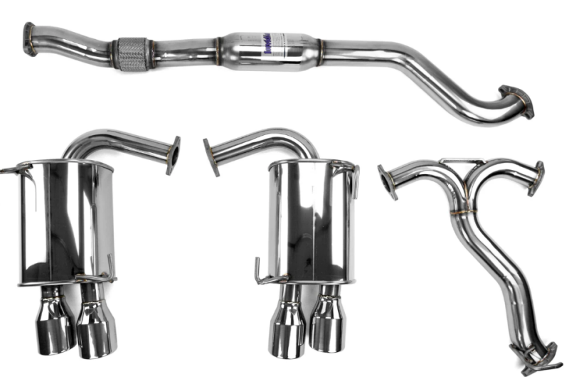Invidia 15+ Subaru STI 4Dr Q300 Single Layer Titanium Burnt Quad Tip Cat-Back Exhaust - HS15STIG2T