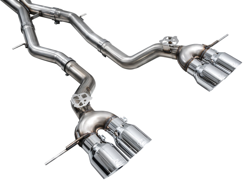 AWE Tuning 23-24 BMW G87 M2 Track Edition Exhaust - Chrome Silver Tips - 3020-42487