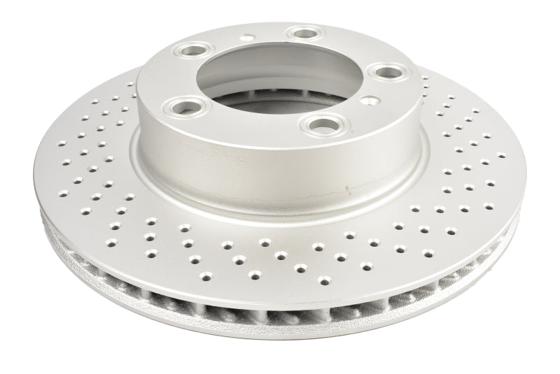 DBA 05-06 Porsche Boxster S (w/Iron Rotor) Coupe Front Right En-Shield OE Drilled Rotor - DBA3602OEXR