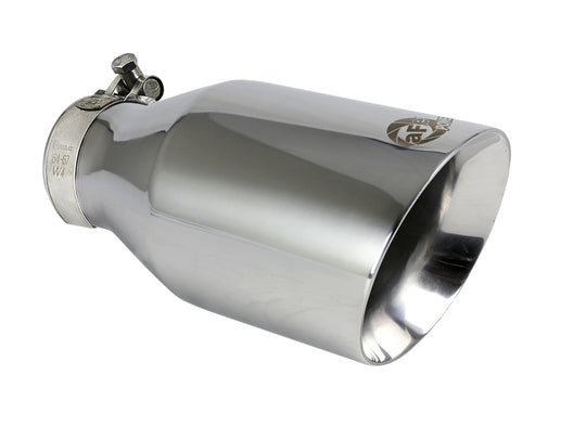 aFe MACH Force-Xp Universal Exhaust Tip 2-1/2 IN Inlet x 4-1/2 IN Outlet x 9 IN L - 49T25454-P091