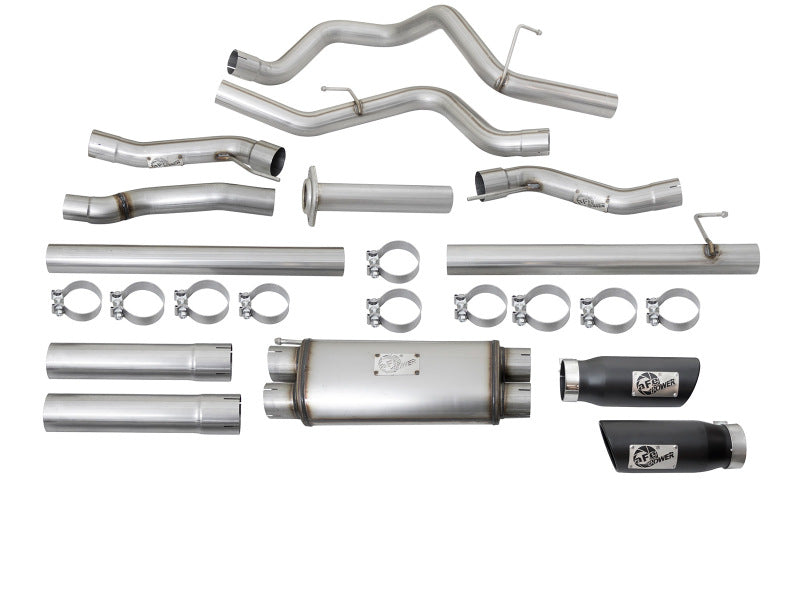 aFe MACHForce XP 3in 409-SS Exhaust Cat-Back 2017 Ford F-150 Raptor V6-3.5L (tt) w/ Black Tip - 49-43045-B