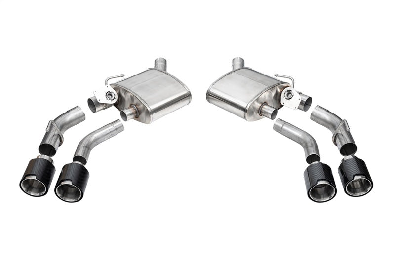 Corsa 2016-2024 Chevrolet Camaro SS / ZL1 Valved Axle-Back Exhaust w/ Carbon Fiber Quad Tips - 21789CF