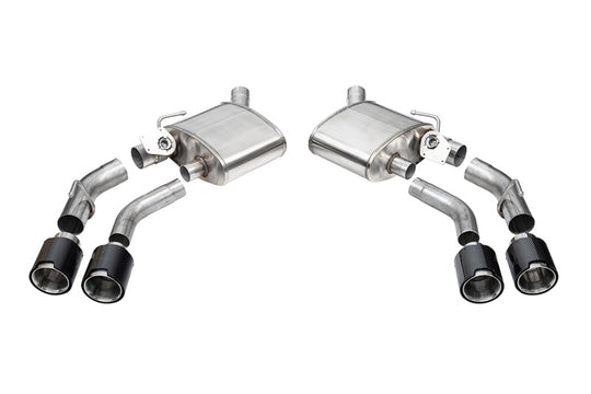 Corsa 2016-2024 Chevrolet Camaro SS / ZL1 Valved Axle-Back Exhaust w/ Carbon Fiber Quad Tips - 21789CF