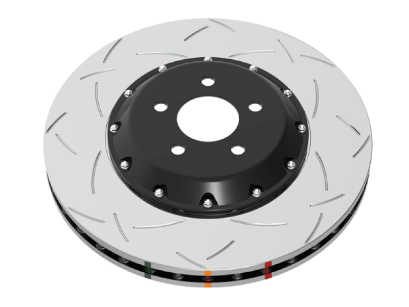 DBA 01-03 Acura CL Front 5000 2-Piece Drilled & Slotted Rotor w/Black Hat - DBA52510BLKXS