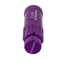 Load image into Gallery viewer, NRG 700 Series M12 X 1.5 Steel Lug Nut w/Dust Cap Cover Set 21 Pc w/Locks &amp; Lock Socket - Purple - LN-LS700PP-21