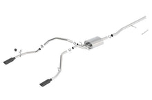 Load image into Gallery viewer, Borla 14 Sierra 1500 C/B S-Type Exhaust/2.75in Into Dual 2.25in Out 4in Split Rear Exit-Black Chrome - 140536BC