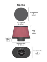 Load image into Gallery viewer, K&amp;N Filter Universal X Stream Clamp-On 3in Flange ID 6inx8in Base 5inx5in Top 6.5in Height - RX-4750