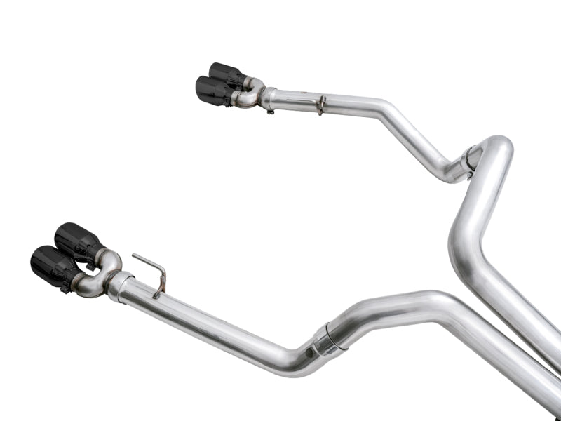 AWE Tuning 4th Gen GM 1500 6.2L 0FG Cat-Back Split Rear Exit (w/ Bumper Cutouts) - Quad Diamond Tips - 3015-43204
