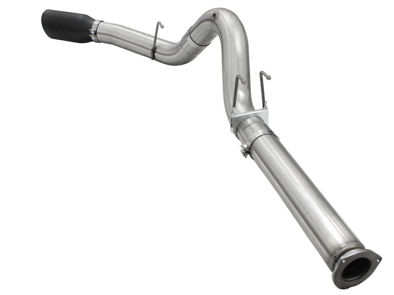 aFe Atlas Exhausts 5in DPF-Back Aluminized Steel Exhaust Sys 2015 Ford Diesel V8 6.7L (td) Black Tip - 49-03064-B